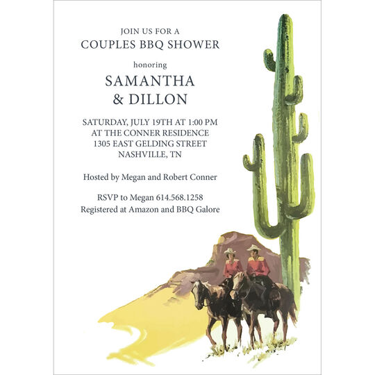 Cactus Couple Invitations